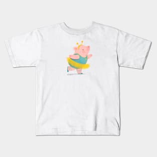 Pig Ballerina Kids T-Shirt